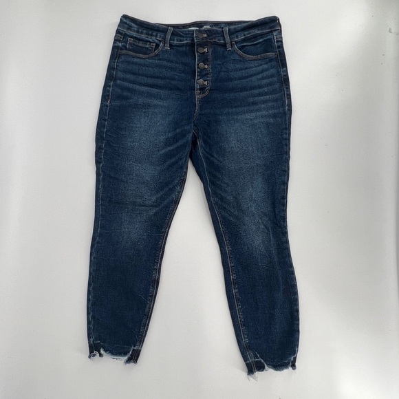 Old Navy Rock Star Super Skinny High Rise Distressed Jeans Size 12 Petite Womens - Picture 1 of 6